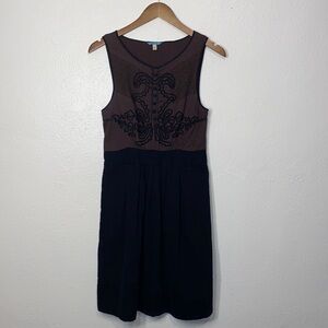 Leifnotes By Anthropology Sleeveless Dress with Corduroy Skirt and Pockets